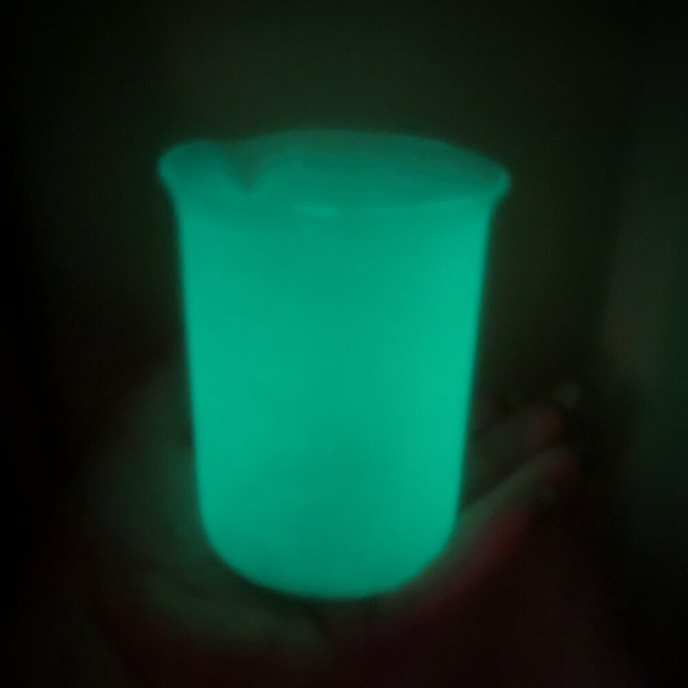 NWT Eerie Glow in the Dark 500ml Beaker Halloween Haunted House Decoration GITD